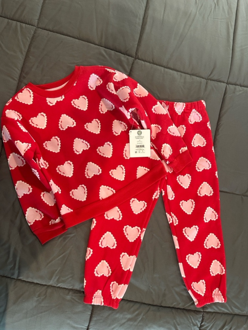 Girls Heart Jogger Set - Picture 1 of 7